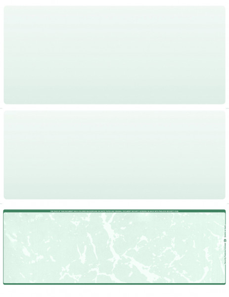 Green Marble Blank Bottom Laser Checks | LBC-BLA-GM