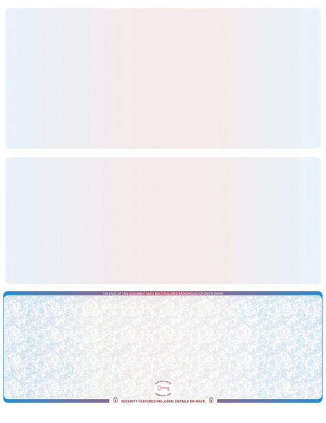 Blue Red Blank High Security Bottom Laser Checks | LBCHS-BLA-BR