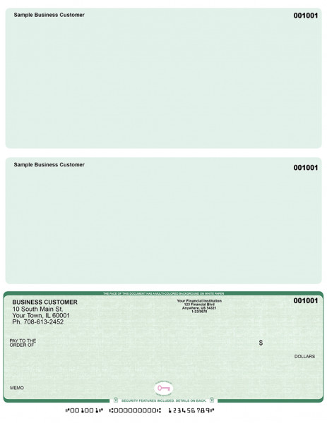 Green Safety High Security Bottom Laser Checks | LBCHS-GS