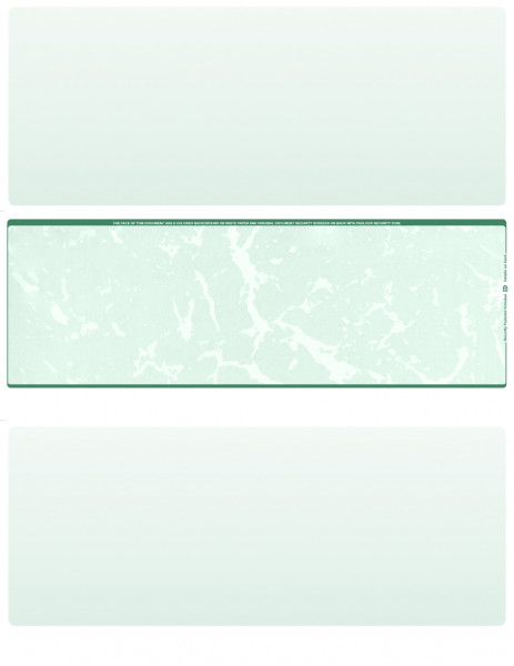 Green Marble Blank Middle Laser Checks | LMC-BLA-GM