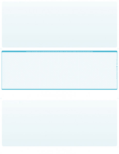 Teal Safety Blank Middle Laser Checks | LMC-BLA-TL