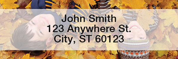 Leaf Pile! Rectangle Address Labels | LRFUN-74