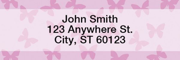 Butterflies Rectangle Address Labels | LRGEO-04
