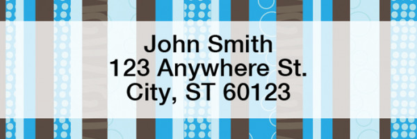 Modern Stripes Rectangle Address Labels | LRGEO-13