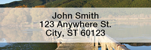 Water's Edge Rectangle Address Labels | LRNAT-02
