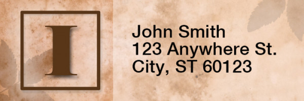 Simplistic Monogram I Rectangle Address Labels | LRRMONO-01I