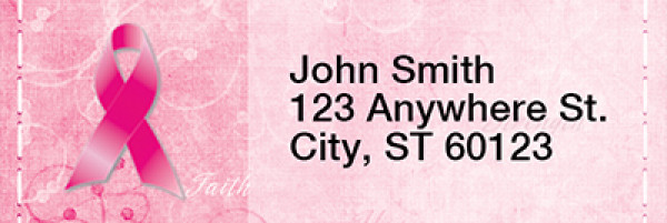 Faith, Hope & Strength Rectangle Address Labels | LRRRIB-10