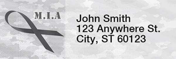 MIA Remembrance Ribbon Rectangle Address Labels | LRRRIB-21