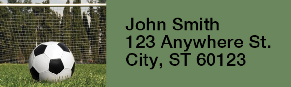 Soccer Rectangle Address Labels | LRRSPO-13