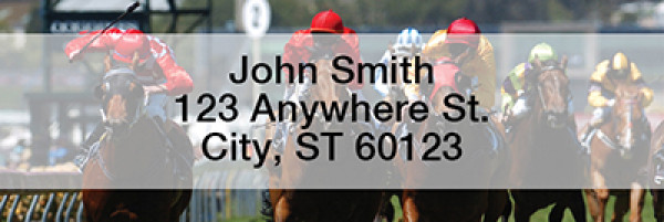 Horse Racing Rectangle Address Labels | LRSPO-08