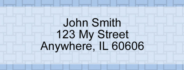 Blue Safety Rectangle Address Label | LRVAL-001