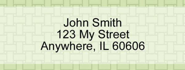Green Safety Rectangle Address Label | LRVAL-002