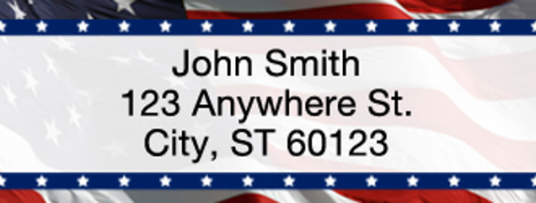 American Pride Rectangle Address Label | LRVAL-010