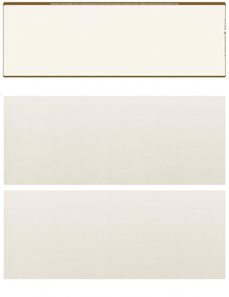 Tan Safety Blank Top Laser Checks | LTC-BLA-TS