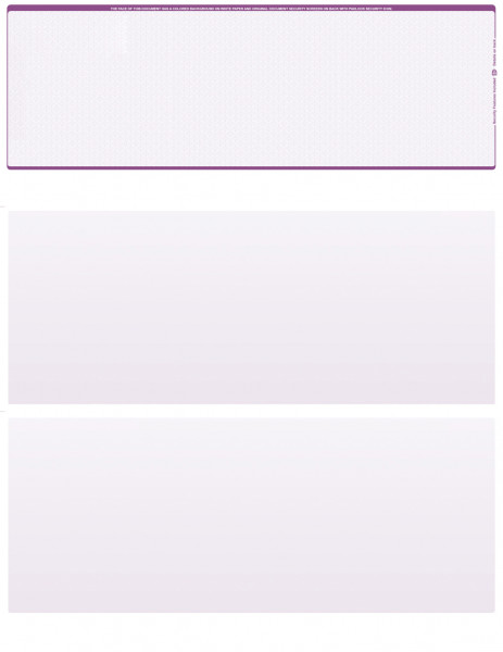 Violet Safety Blank Top Laser Checks | LTC-BLA-VS