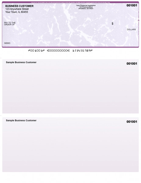 Violet Marble Top Laser Checks | LTC-VM