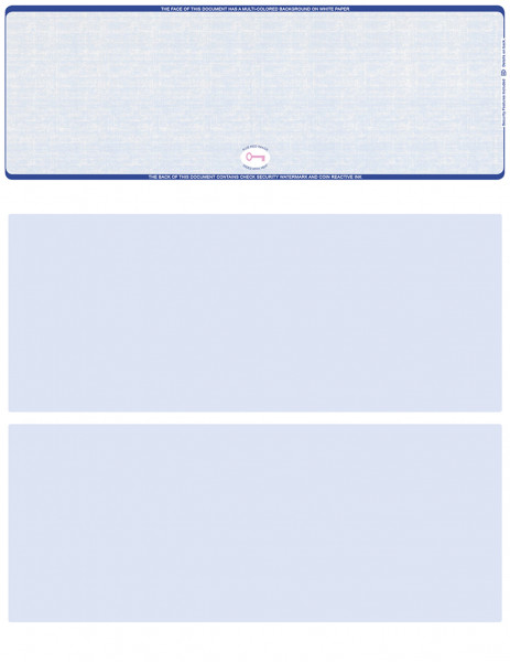 Blue Safety Blank High Security Top Laser Checks | LTCHS-BLA-BS