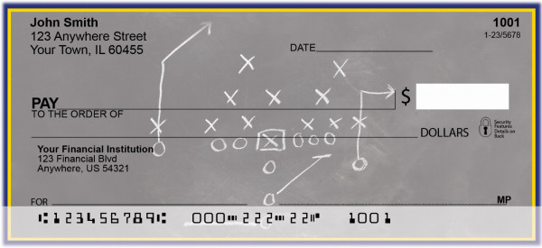 Blue & Yellow Football Team Personal Checks | SPT-07