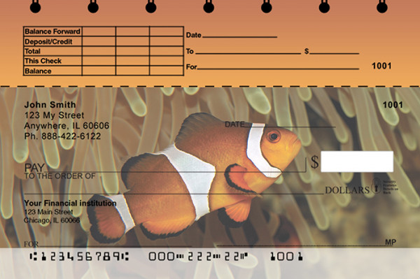 Tropical Fish Top Stub Personal Checks | TSANI-01